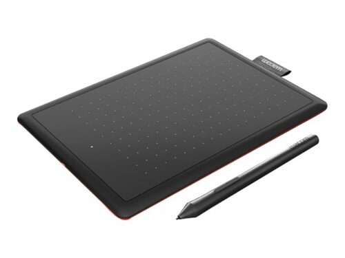 One by Wacom Small - Digitalizador - diestro y zurdo - 15.2 x 9.5 cm - electromagnético - cableado - USB - negro, rojo
