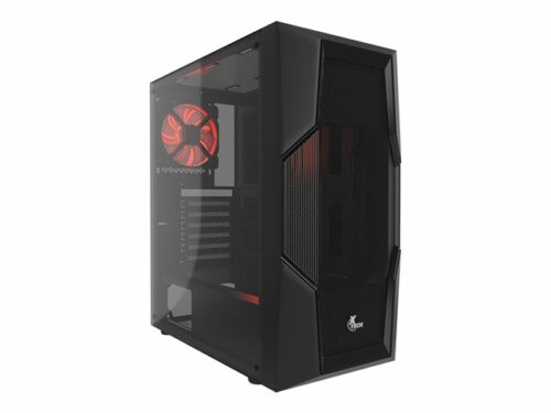Xtech Gaming Series PHOBOS - MDT - ATX - panel lateral con ventana (cristal templado) - sin fuente de alimentación (ATX) - negro - USB/Audio