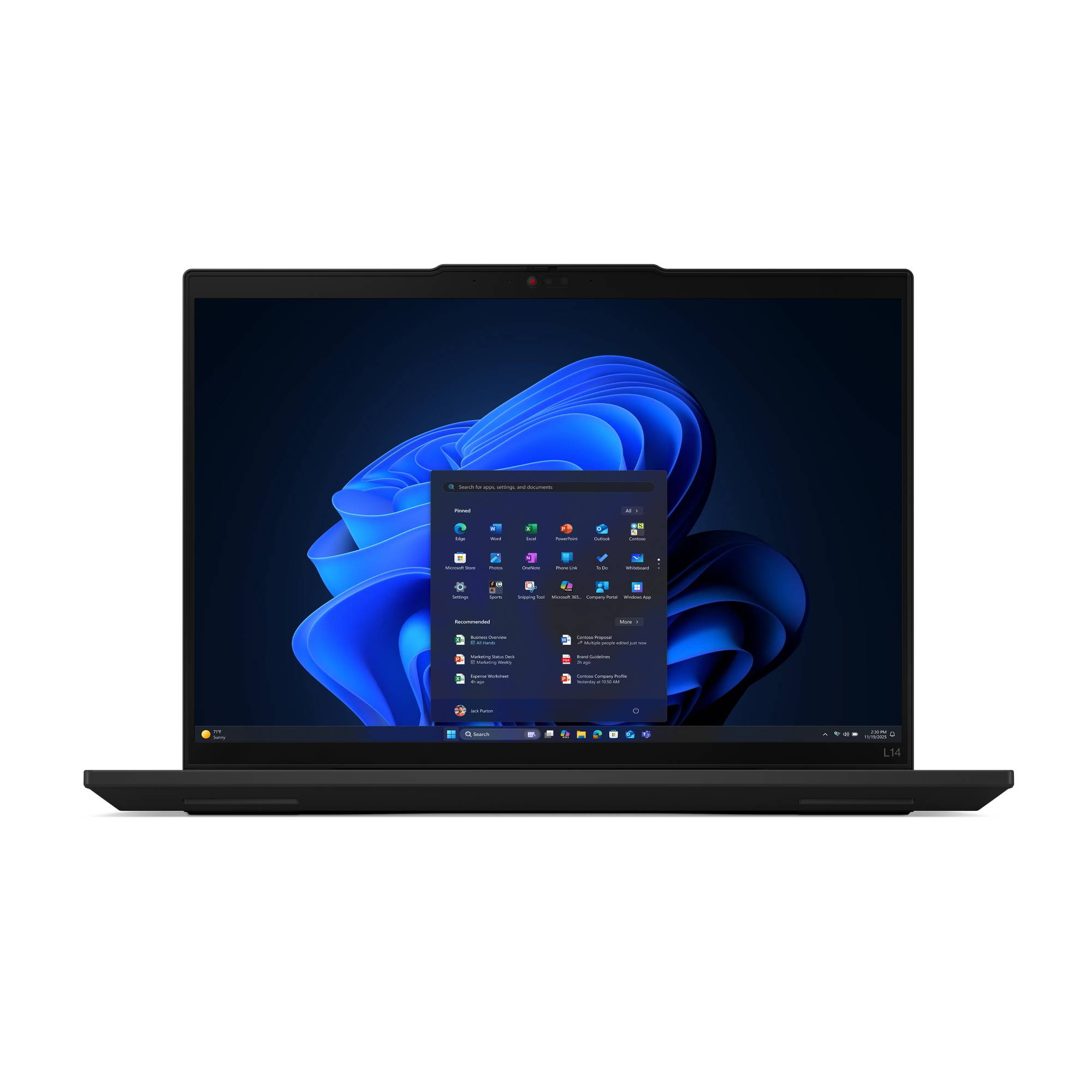 Notebook Lenovo ThinkPad L14 Gen 6 14'' Intel Core Ultra 7 255U, 16GB RAM, 512GB SSD, W11Pro - Imagen 2
