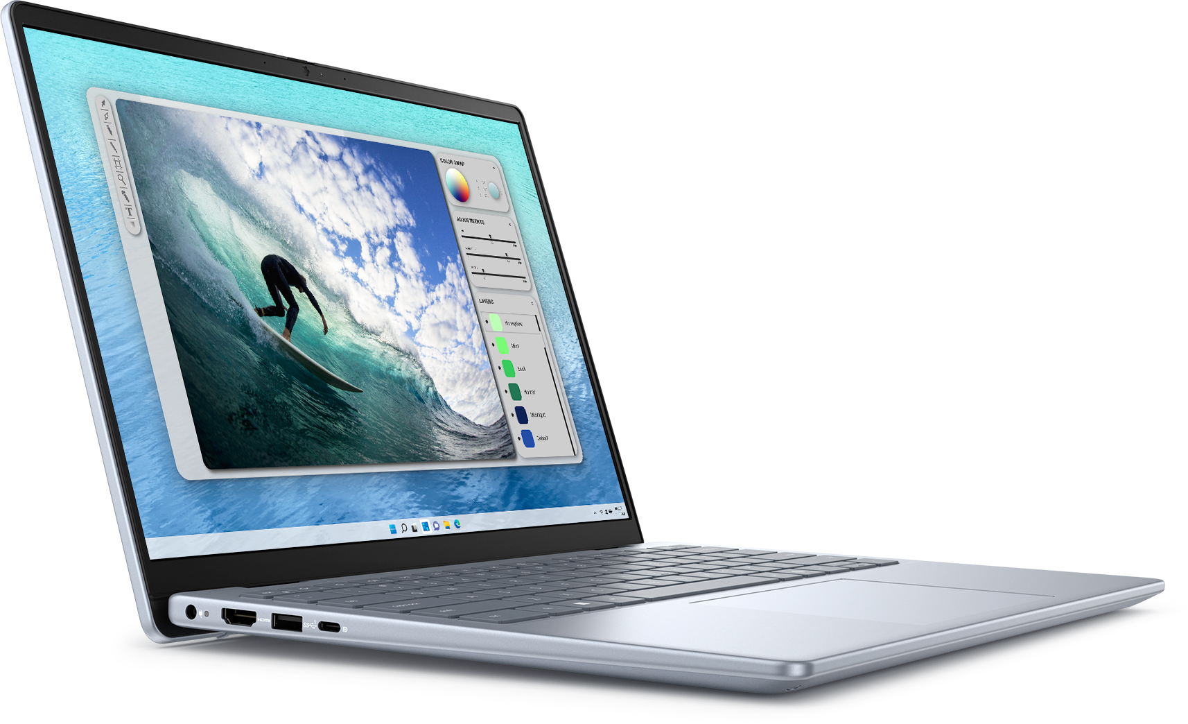 Dell 14 5000 Notebook 14" 1920 x 1200 LED Intel Core i5 I5-1334U / 3.4 GHz 8 GB DDR5 SDRAM 512 GB SSD Intel UHD Graphics Windows 11 Pro 64-bit Edition Ice Blue Silver - Imagen 3