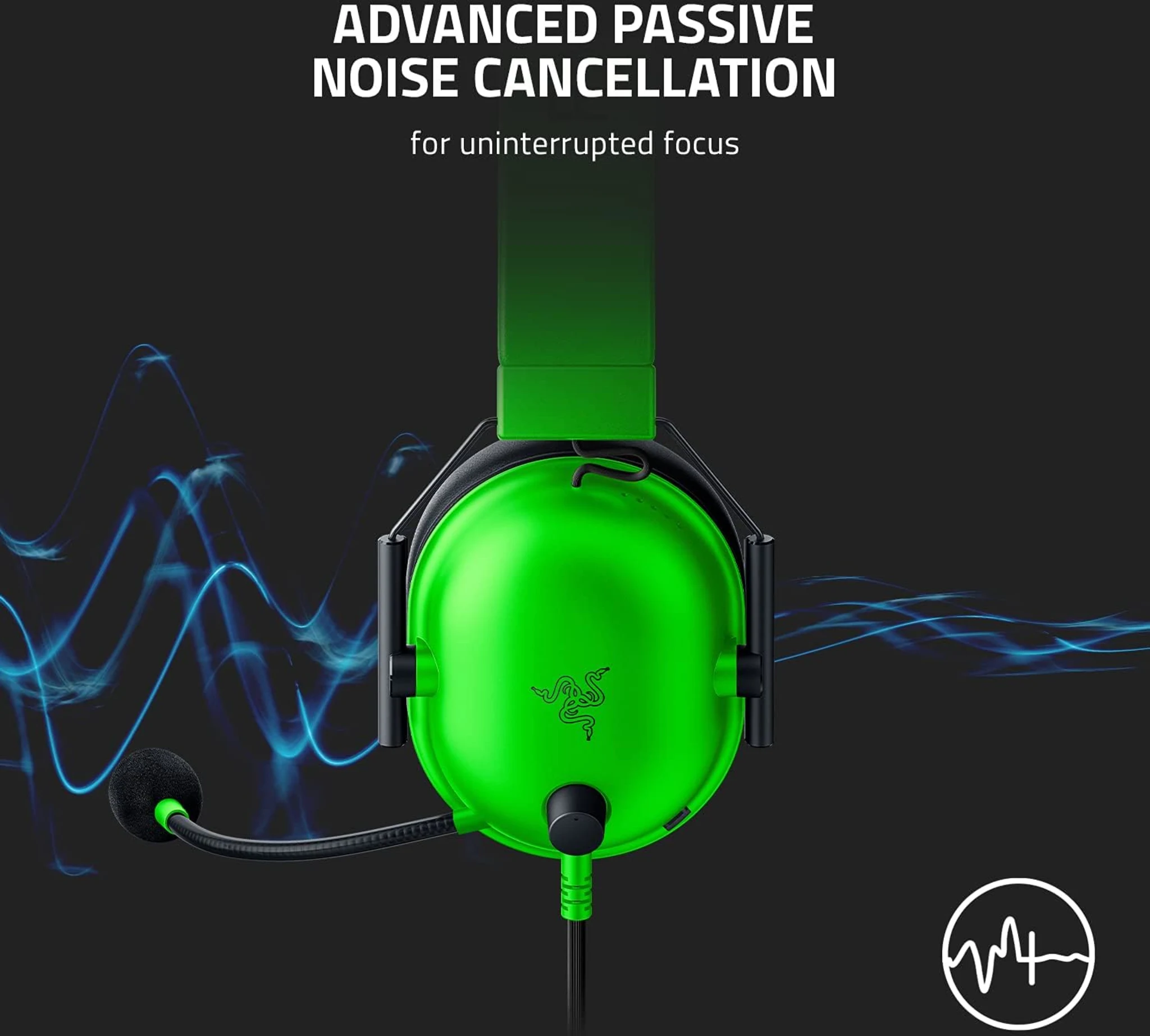 Audífonos Gamer Alámbricos Razer BlackShark V2 X Sonido 7.1 Jck3.5mm Color Verde - Imagen 4