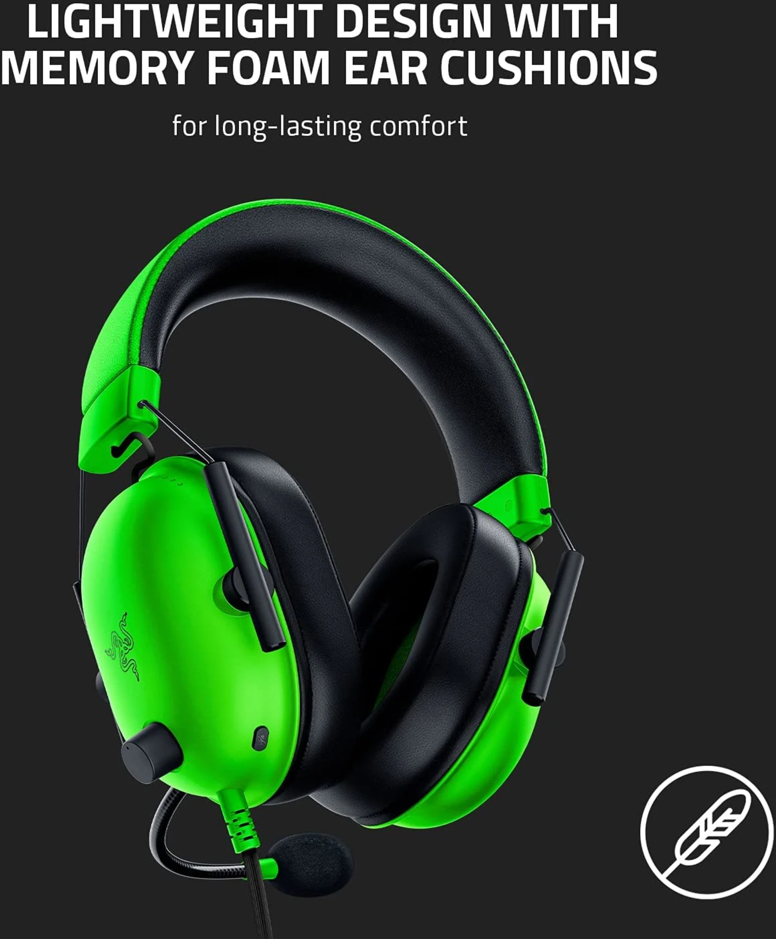 Audífonos Gamer Alámbricos Razer BlackShark V2 X Sonido 7.1 Jck3.5mm Color Verde - Imagen 5