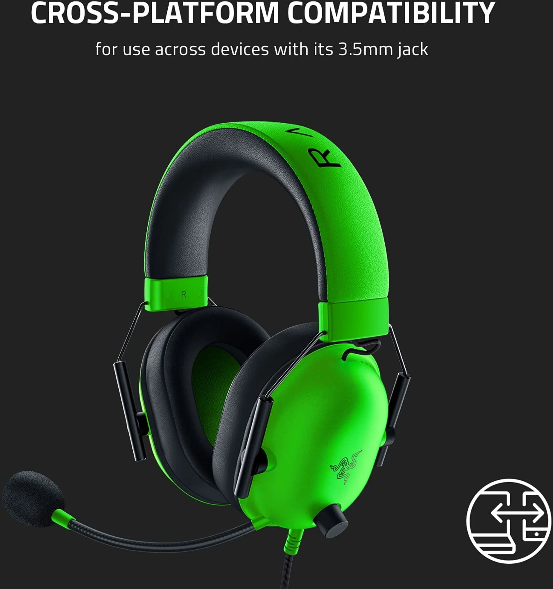 Audífonos Gamer Alámbricos Razer BlackShark V2 X Sonido 7.1 Jck3.5mm Color Verde - Imagen 7